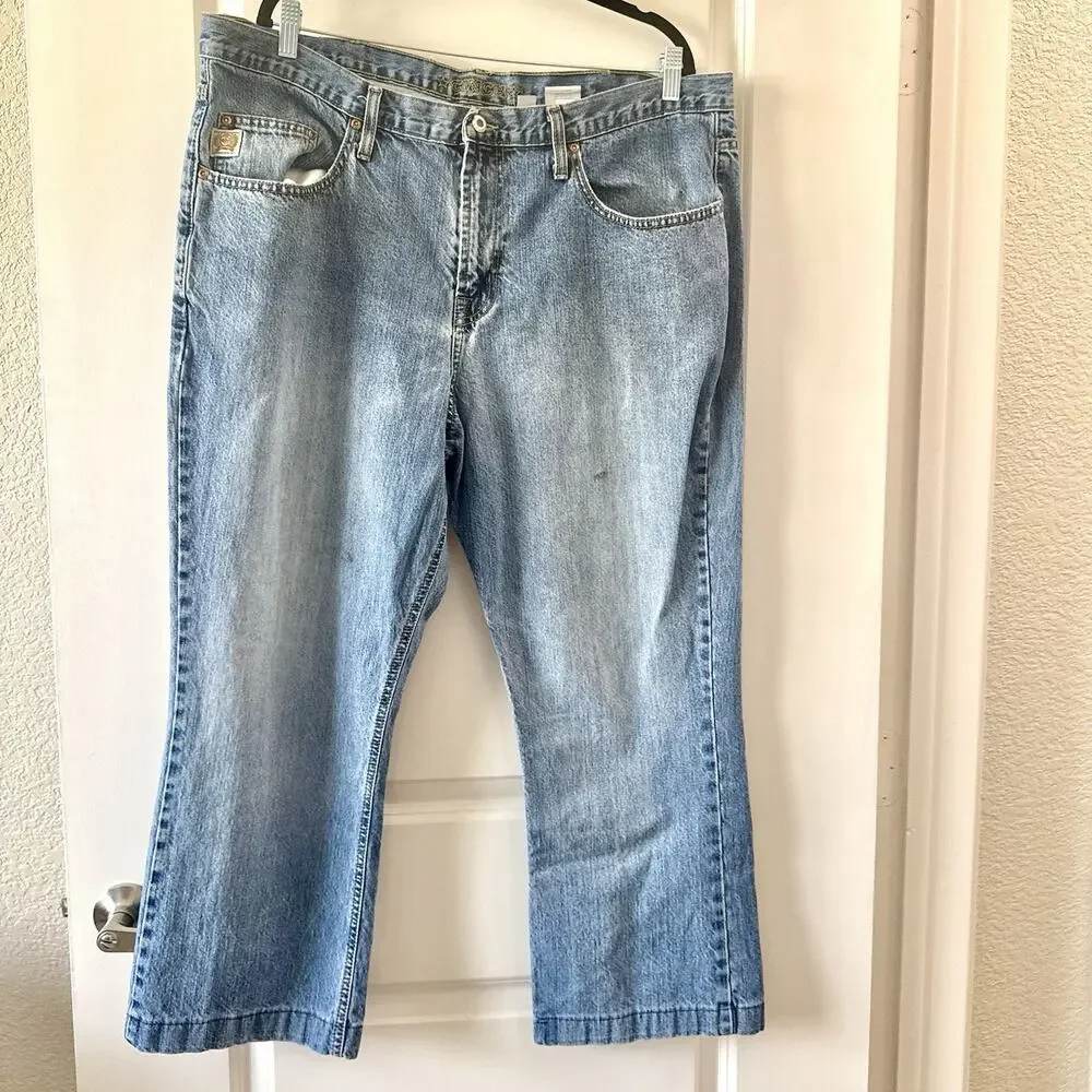 Cinch Mens Jeans 40x32 Blue Denim Relaxed Straight Leg Western Cowboy 100% Cotto
